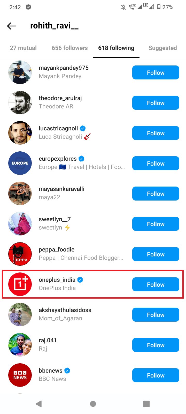 toca una foto de perfil