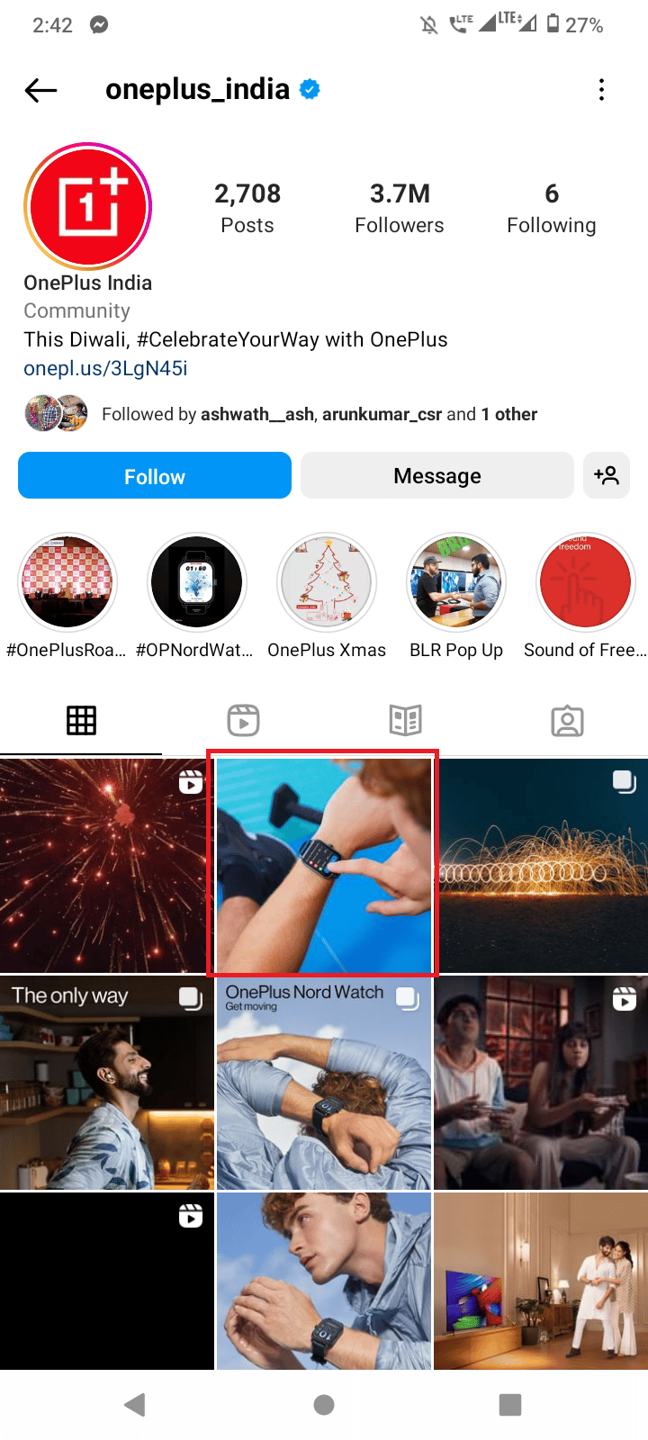 toca una imagen.  Cómo ver lo que le gusta a alguien en Instagram