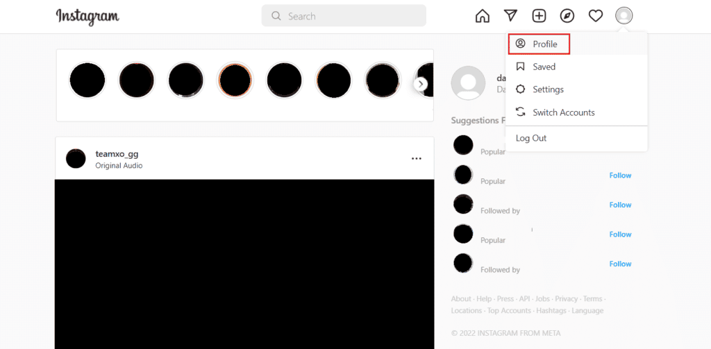 Abre tu perfil. Cómo recuperar mensajes directos de Instagram eliminados sin software