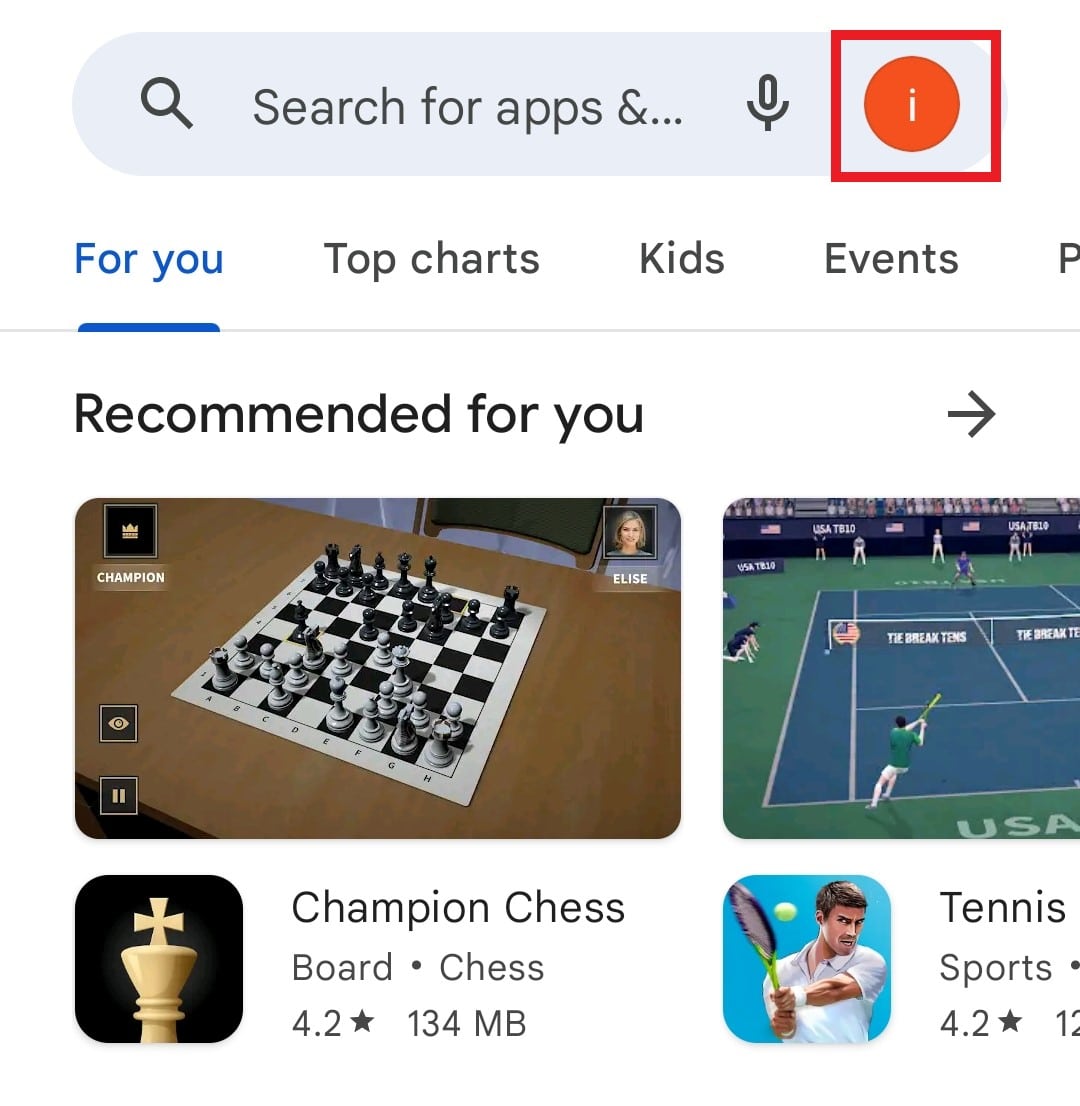 Toca el ícono del alfabeto 