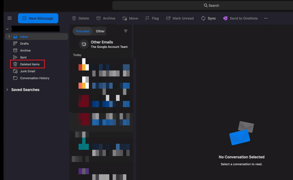 elementos eliminados en Mac
