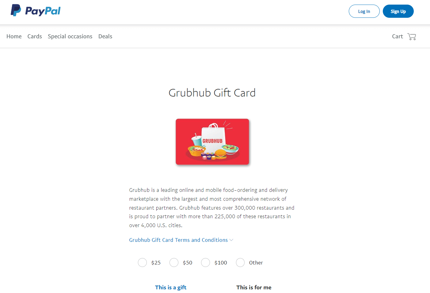 tarjeta de regalo de paypal