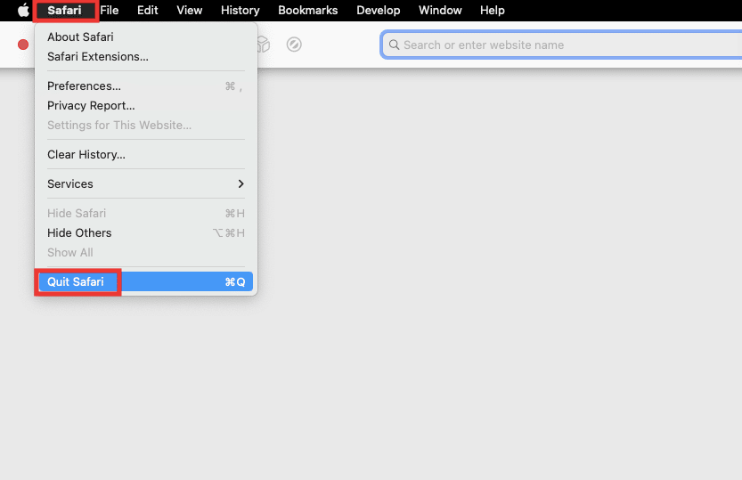 haga clic en el nombre de la aplicación en la barra de menú y haga clic en Salir.  Arreglar el código de error 2 de Keka en macOS