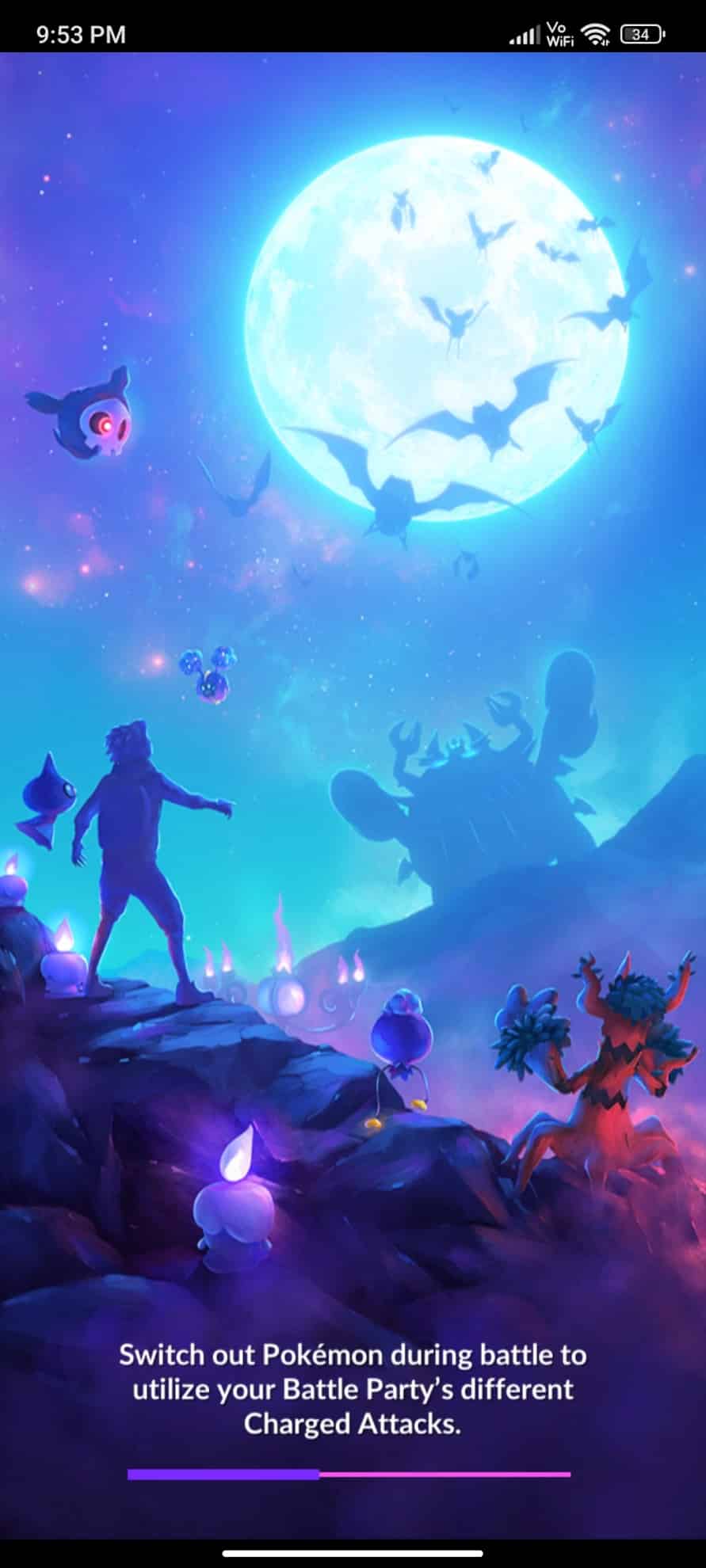 Abra la aplicación del juego Pokemon Go en su teléfono móvil