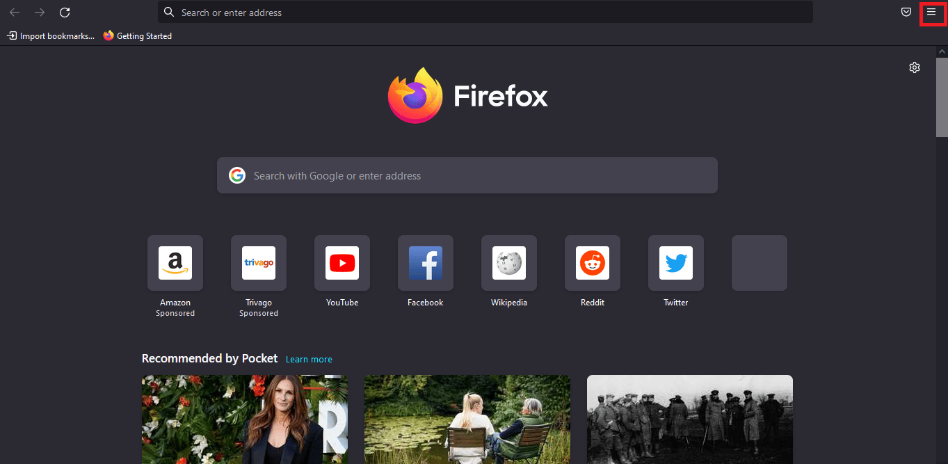 interfaz de Firefox. Arreglar Netflix perdón por la interrupción