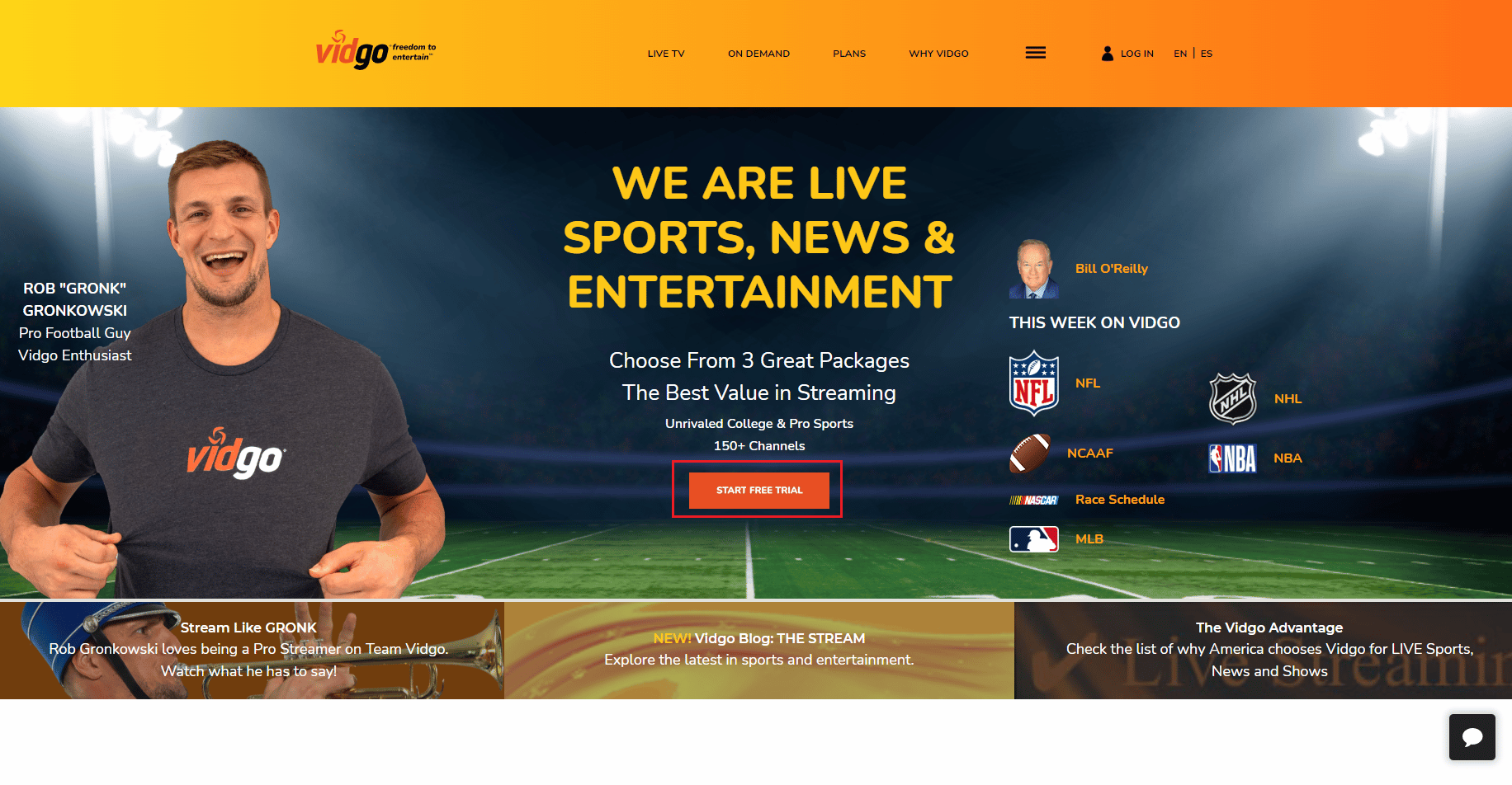 iniciar prueba gratuita vidgo