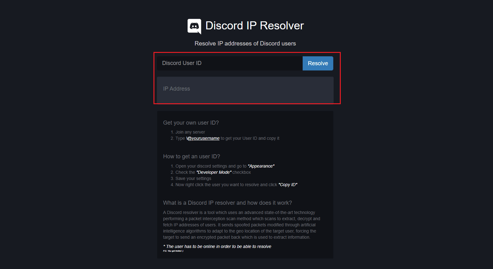 Solucionador de IP de discordia.  Cómo encontrar la IP de alguien en Discord