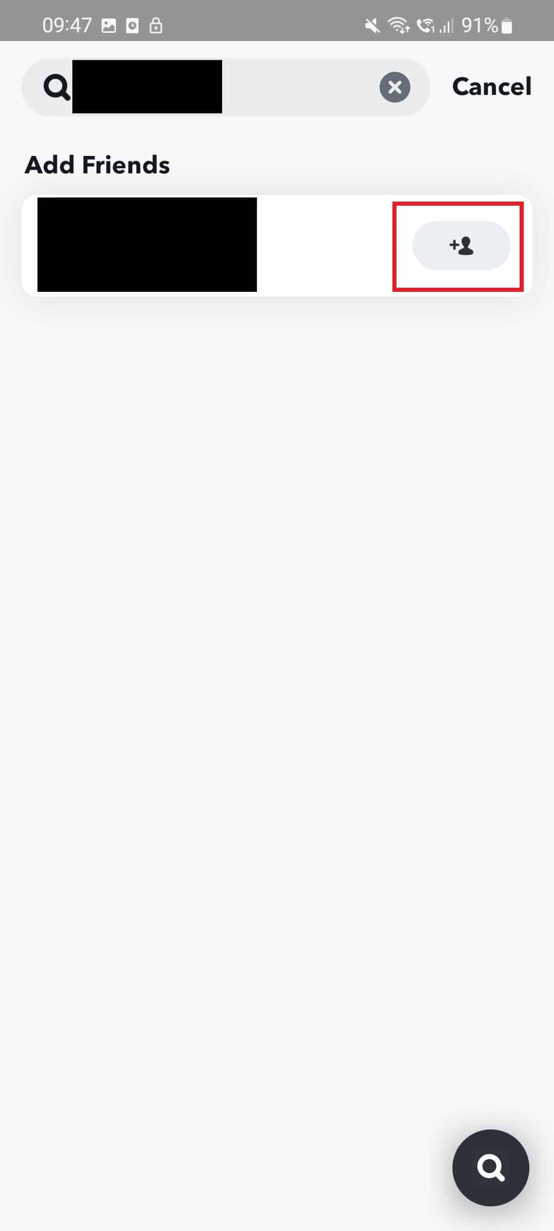 Añadir opción de amigo.  Cómo buscar Snapchat por número de teléfono