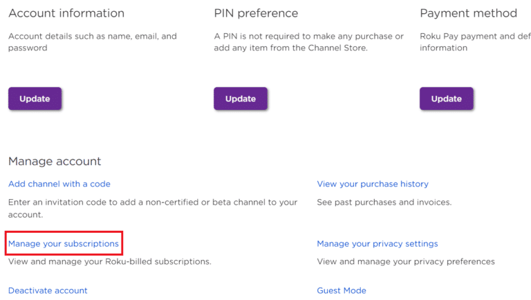 Haga clic en administrar suscripciones.  Cómo cancelar Philo en Amazon Fire stick