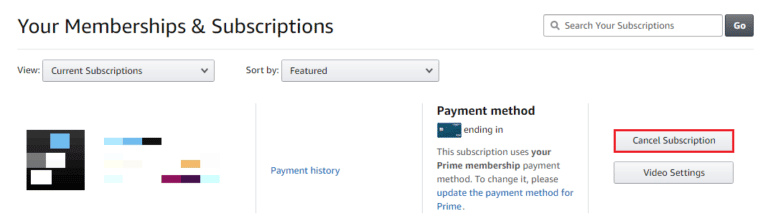 Haga clic en Cancelar suscripción en la página de membresía de Amazon.  Cómo cancelar Philo en Amazon Fire stick