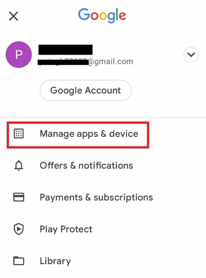 Toque administrar aplicaciones y dispositivos.  10 correcciones para el uso compartido de ubicación de Google Maps que no se actualiza