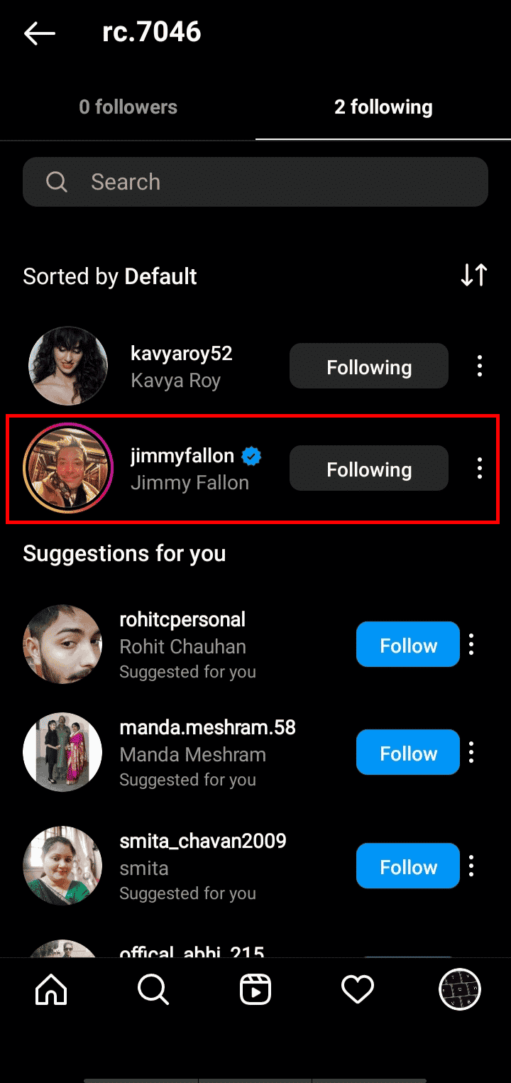 Busque la cuenta que desea restringir y toque en el perfil |  Cómo desactivar los recibos de lectura en Instagram