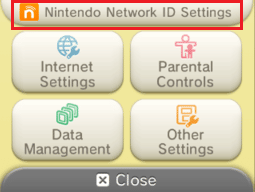 Seleccione la configuración de identificación de red de Nintendo