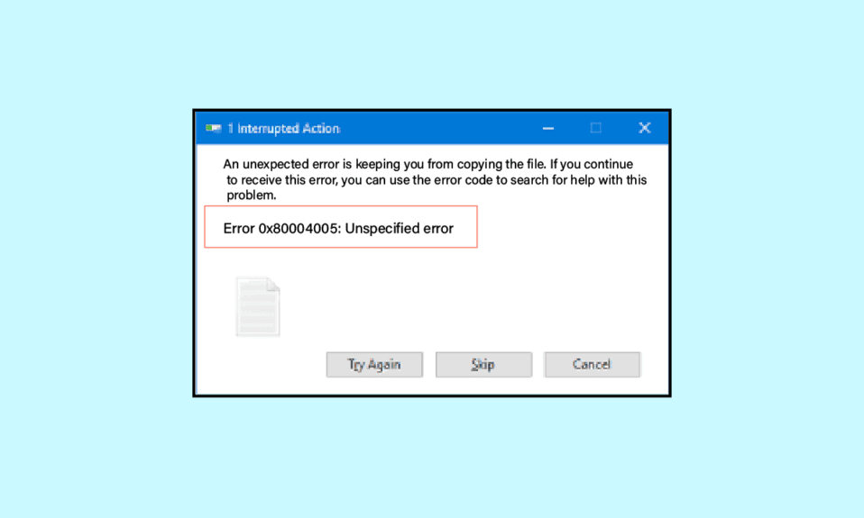 Solucionar error de archivo comprimido inesperado 0x80004005
