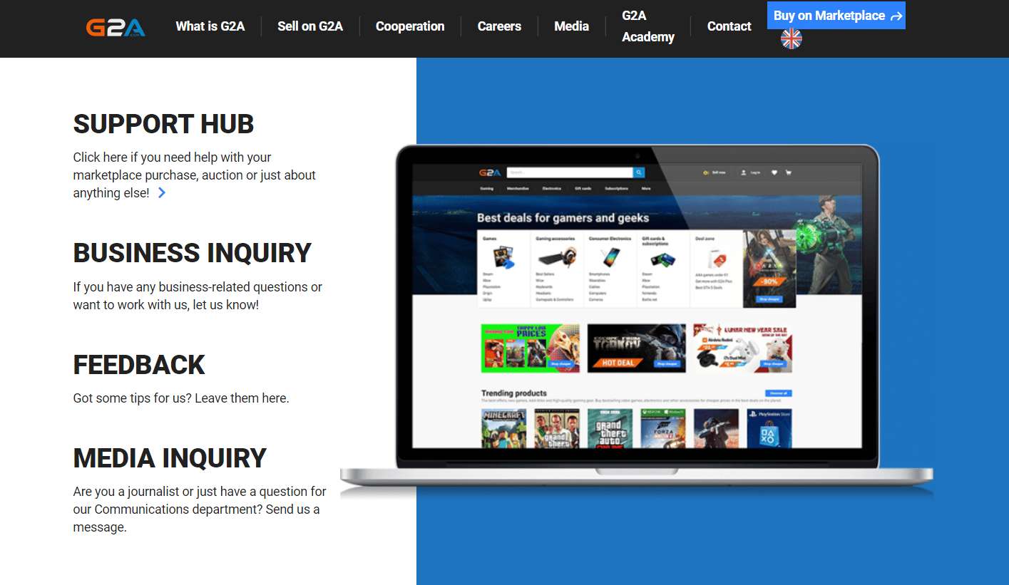 Página de soporte | 