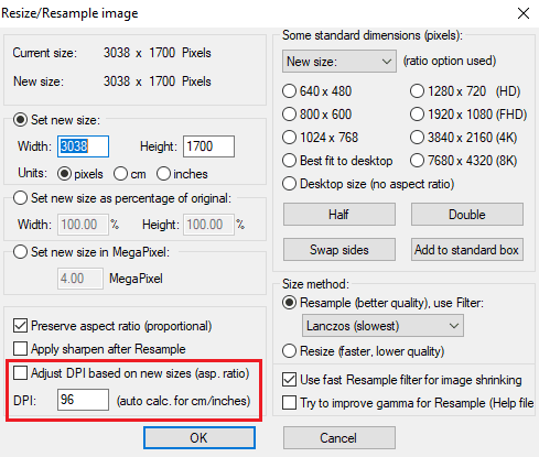 Compruebe Ajustar ppp 