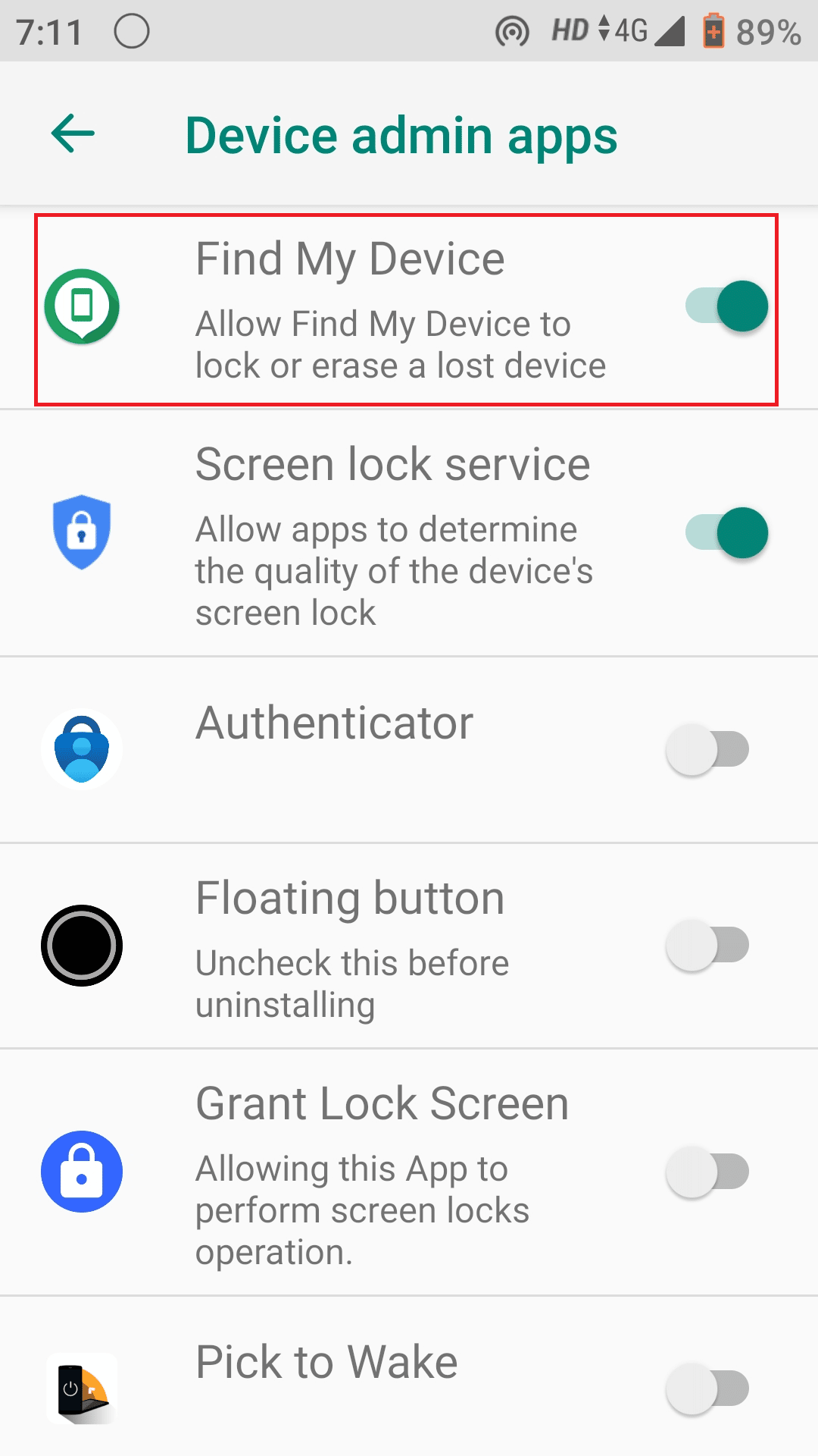 Desactivar Buscar mi dispositivo