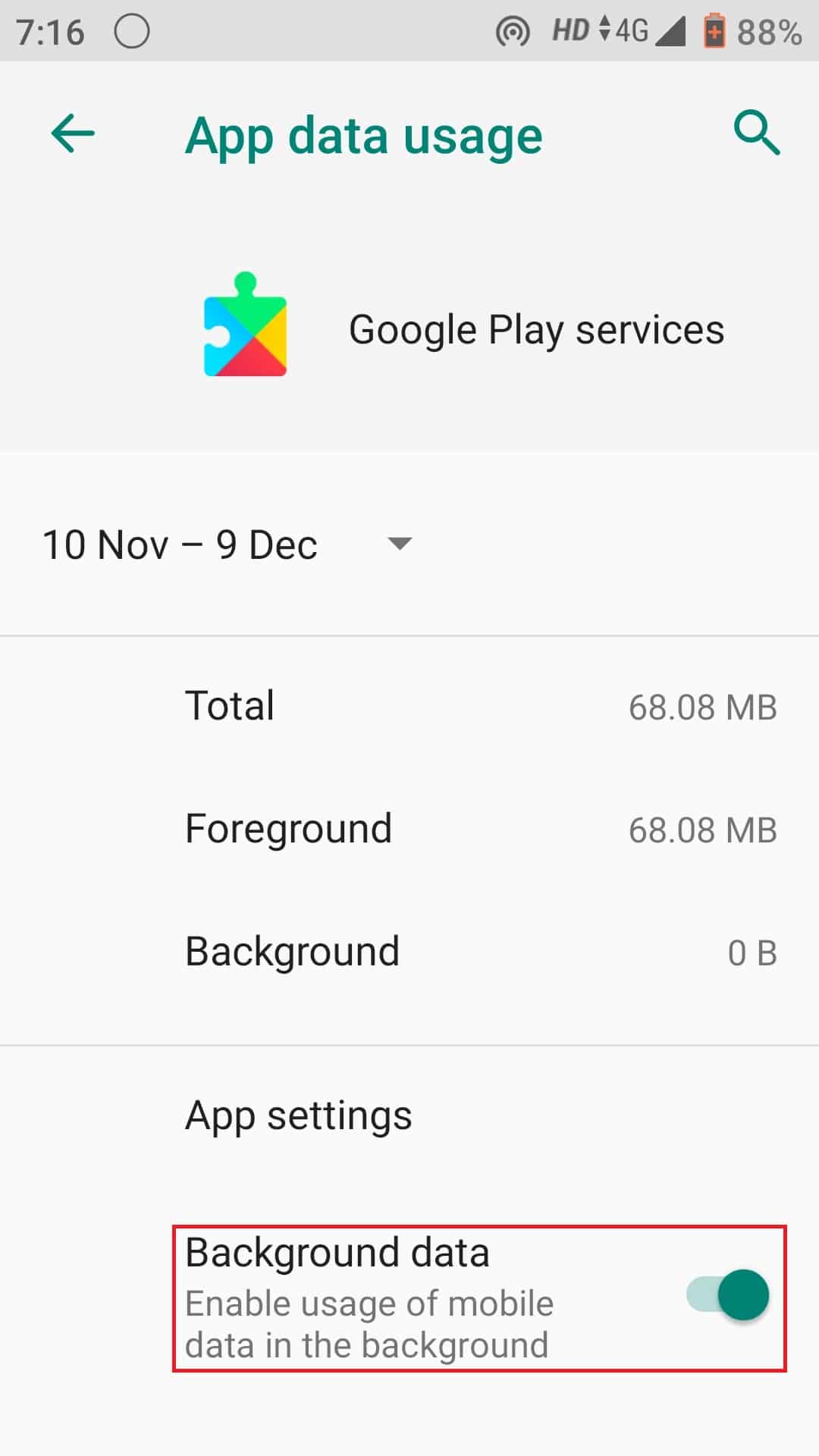 desactivar el uso de datos de fondo. Cómo degradar la aplicación de Android sin desinstalar