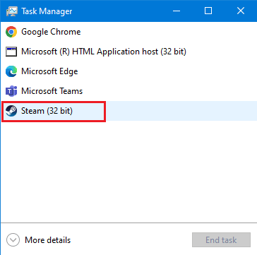 Administrador de tareas.  Solucionar error de usuario de Steam en el mod de Garry 