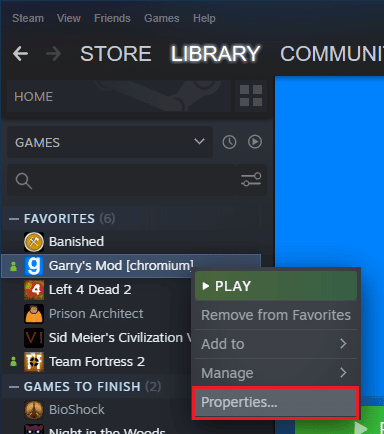 Propiedades del mod de Garry.  Solucionar error de usuario de Steam en el mod de Garry 