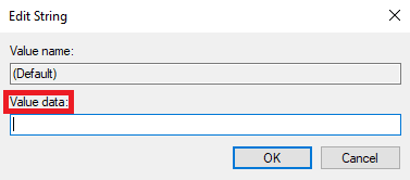 Borre la sección Información del valor y vacíela. Arreglar Excel lento para abrir en Windows 10