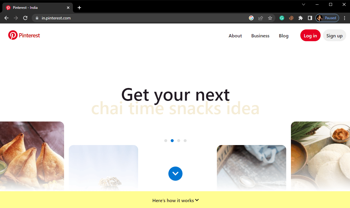 visita el sitio web oficial de Pinterest