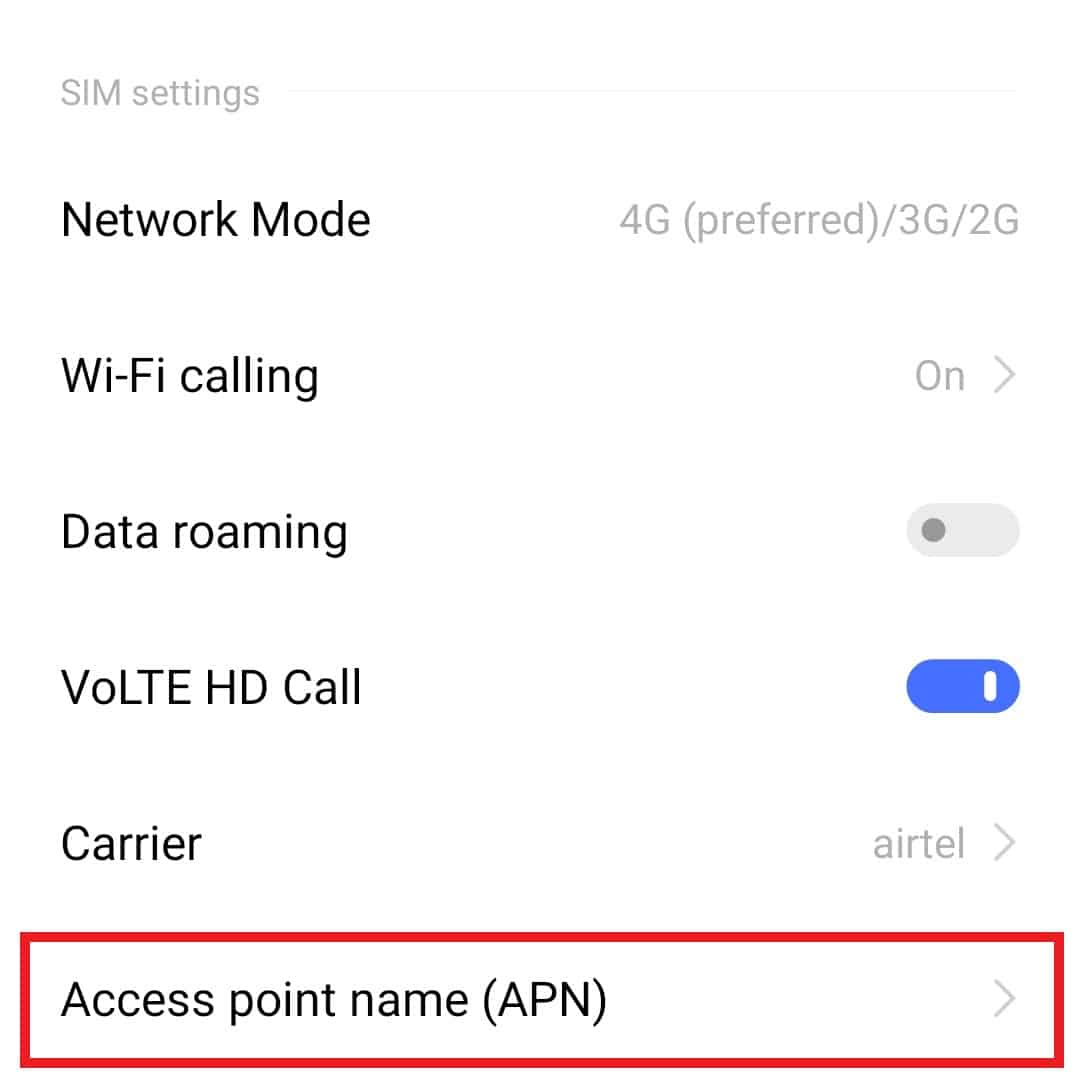 Toque en Nombre del punto de acceso.  8 formas de arreglar los mensajes de texto de Android atascados al descargar