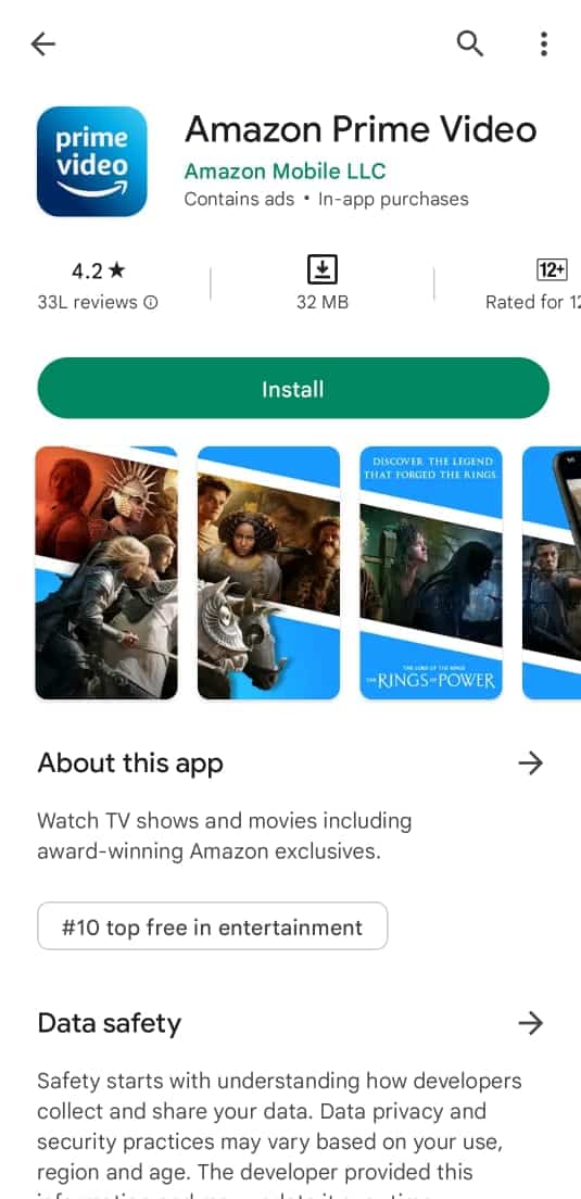Vídeo de Amazon Prime.  Las 11 mejores alternativas de Showbox para Android