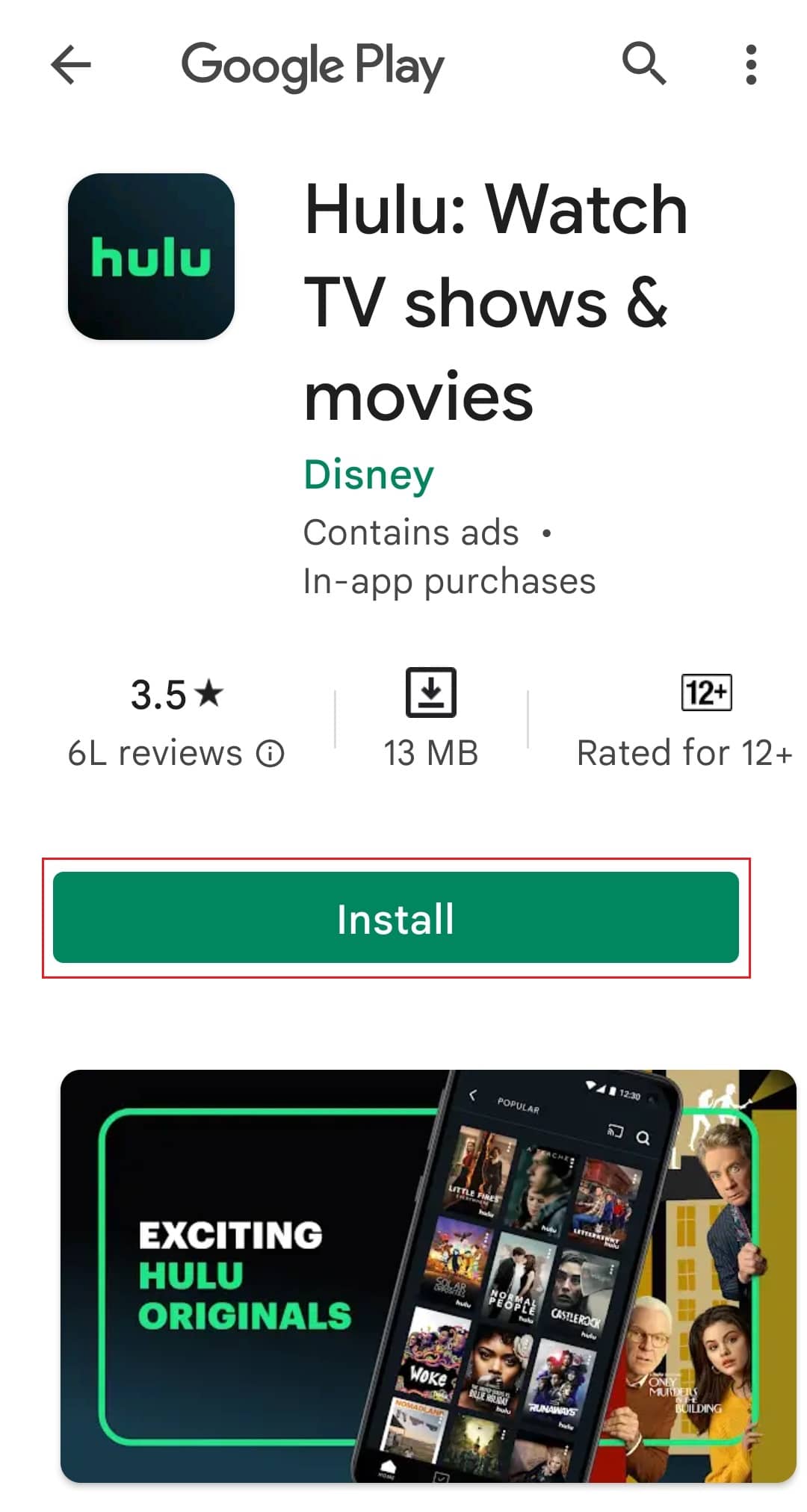 instalar la aplicación Hulu.  Las 11 mejores alternativas de Showbox para Android