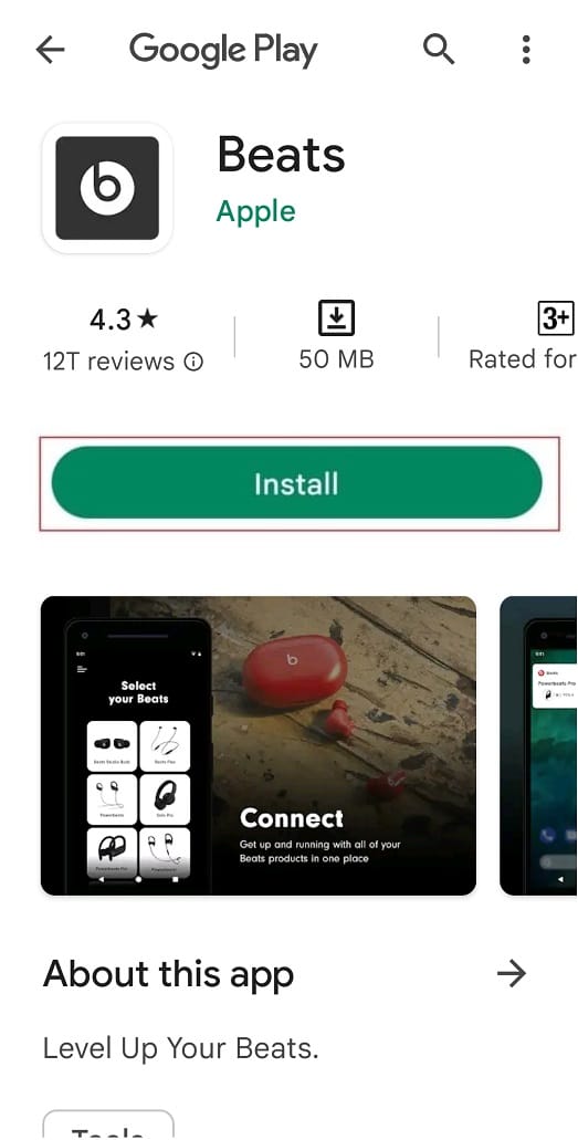instalar la aplicación Power Beats