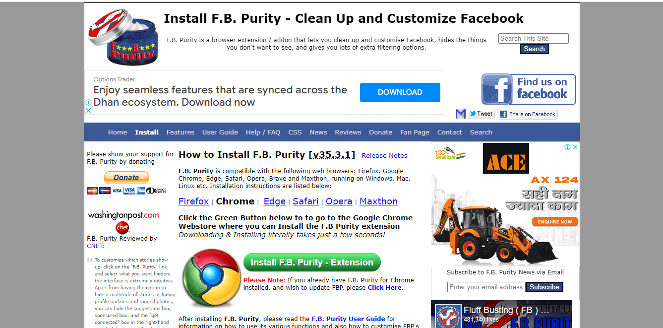 Sitio web oficial de FB Pureza