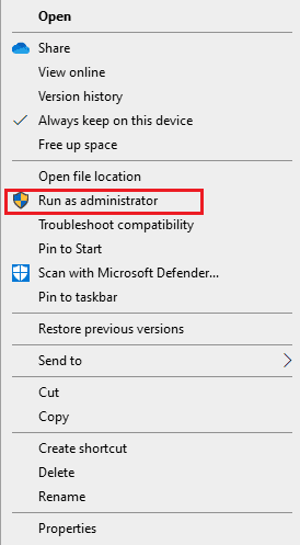 Seleccione Ejecutar como administrador.  Reparar TDSSKiller no se ejecutará en Windows 10/11