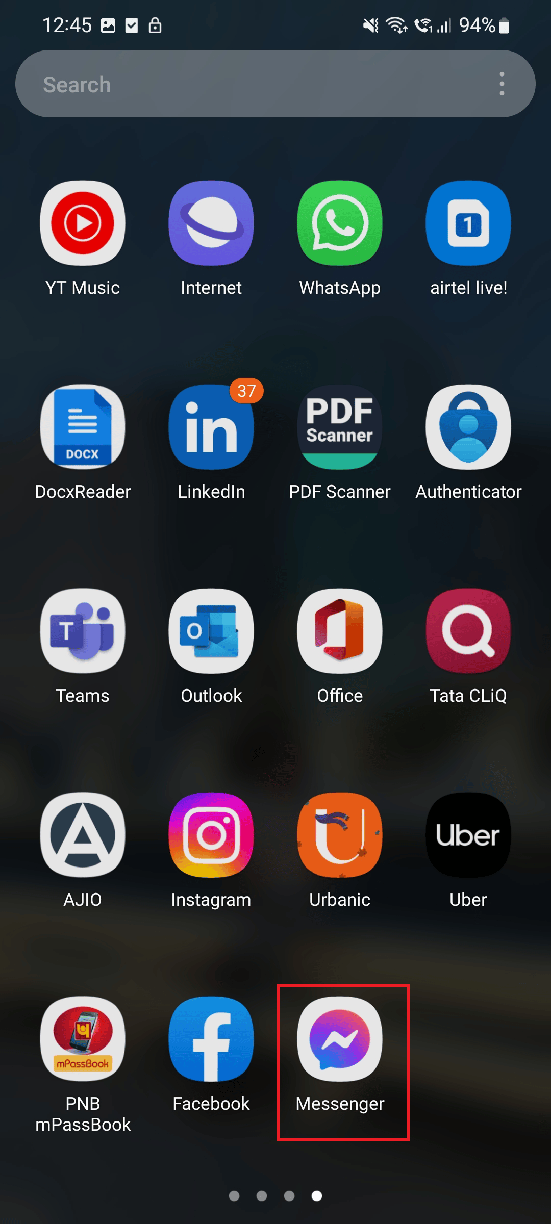 Inicie la aplicación Messenger en su Android.