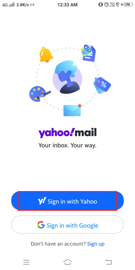   Inicie sesión en su cuenta de correo de Yahoo.  Arreglar el correo de yahoo dejó de mostrar imágenes