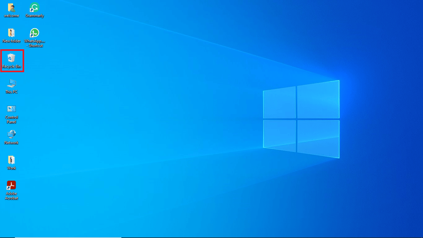 Papelera de reciclaje desde el escritorio