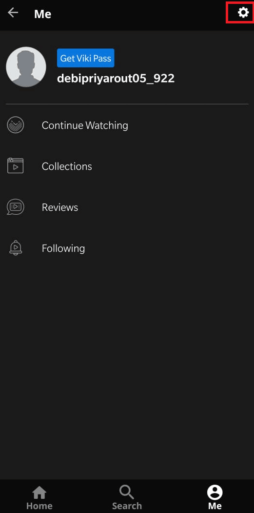 Toque en la configuración.  ¿Es seguro vincular una tarjeta de crédito a Rakuten?