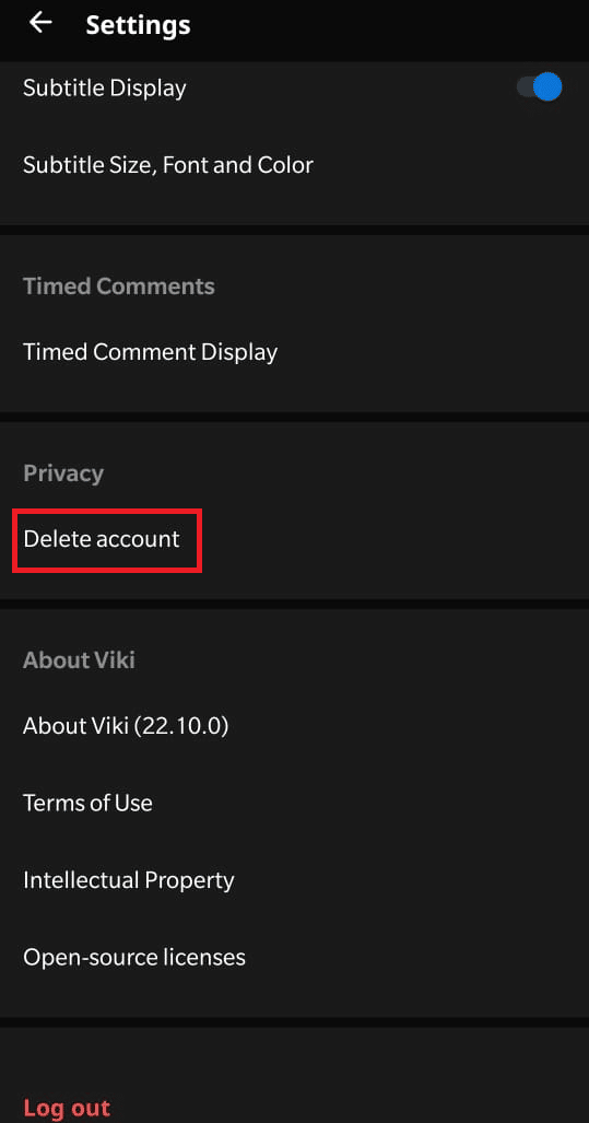 Seleccione Eliminar cuenta.  Cómo eliminar una cuenta de Rakuten