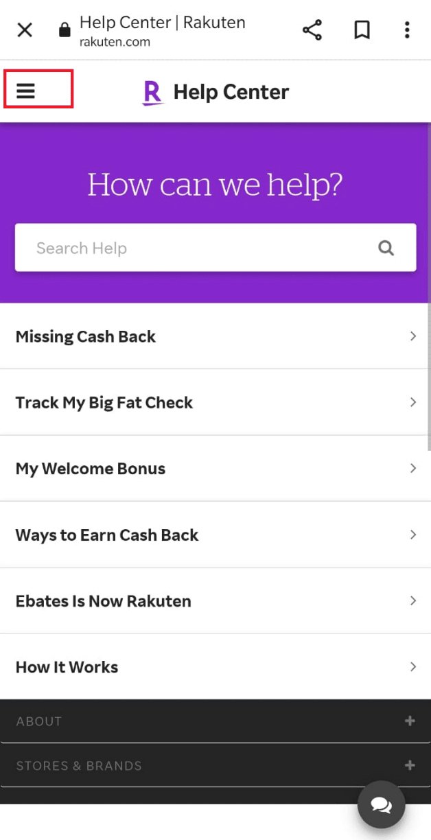 Toca las tres líneas horizontales. 