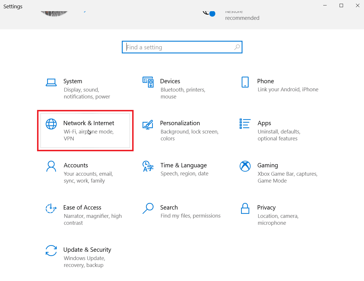 red abierta e internet