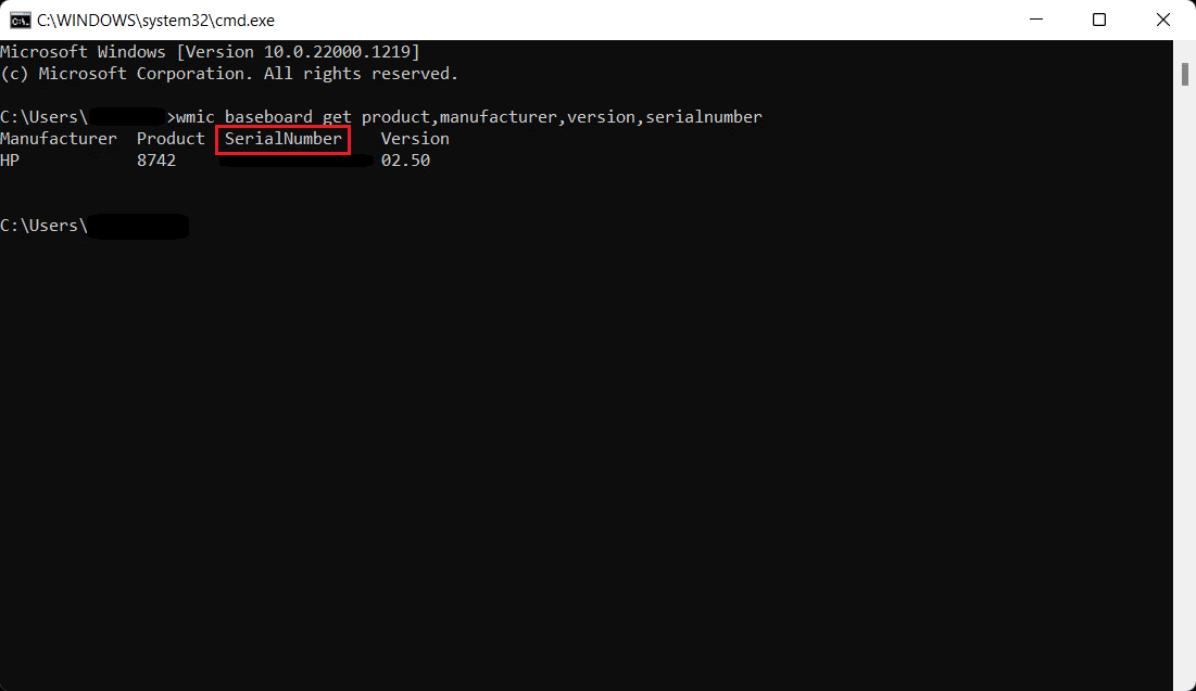 Encontrar el número de serie de la placa base mediante el símbolo del sistema. Cómo comprobar el modelo de placa base en Windows 10