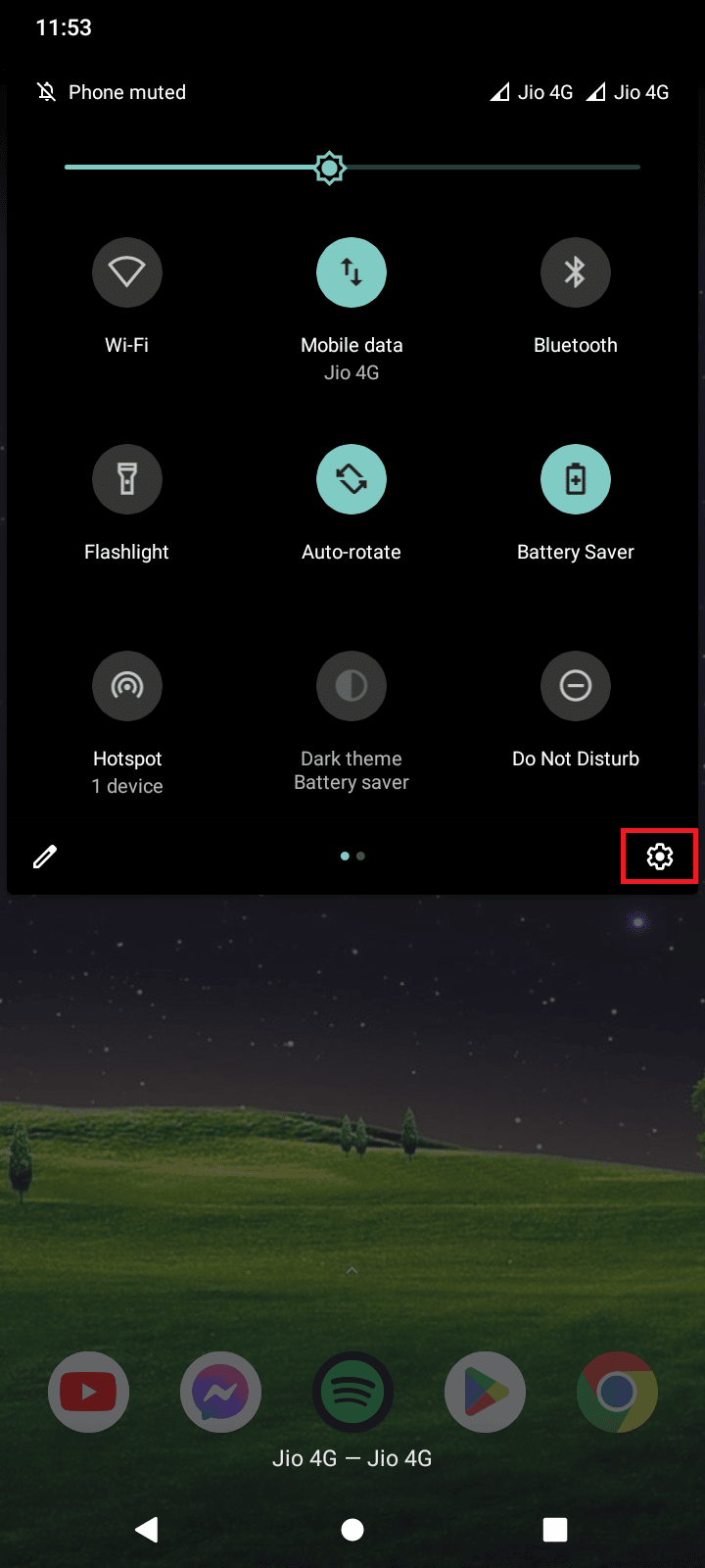 abra el menú Configuración.  Solucionar el error 963 de Google Play Store