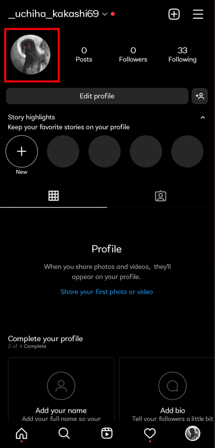 nueva foto de perfil será visible
