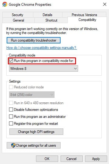 Propiedades de Google Chrome
