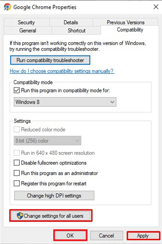 cambiar ajustes.  Arreglar el error de hash de imagen no válida del estado de Google Chrome