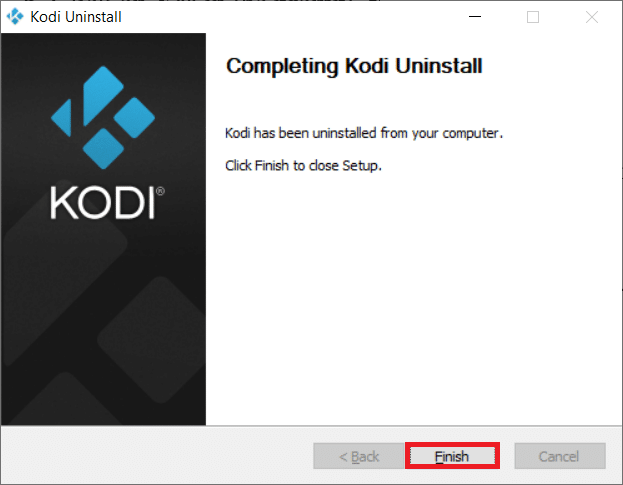 Haga clic en Finalizar para completar el proceso.  Reparar Kodi no se puede conectar al servidor de red