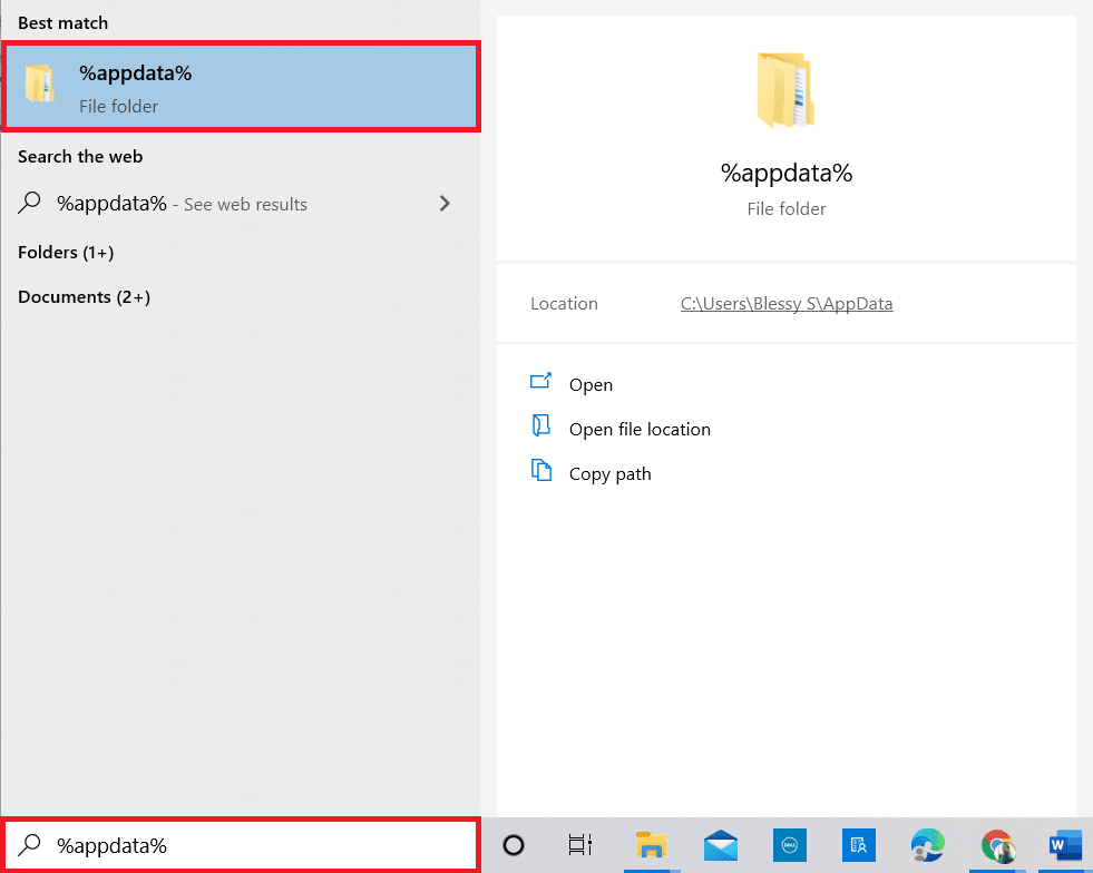 Abra la carpeta de roaming de AppData.  Reparar Kodi no se puede conectar al servidor de red