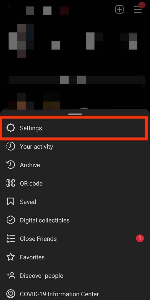 Elija Configuración.  Cómo eliminar cuentas en Instagram