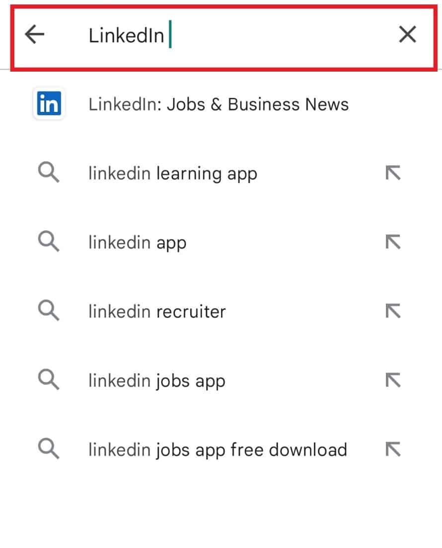 Busca en LinkedIn. Arreglar la aplicación de LinkedIn que no muestra imágenes