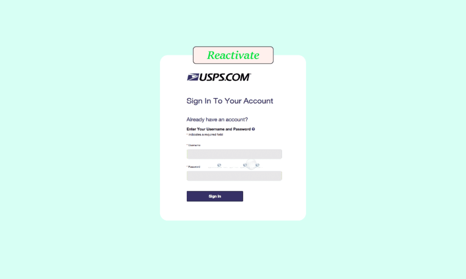 Cómo reactivar la cuenta de USPS.com