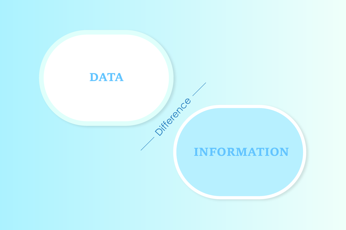 ¿Cuál es la diferencia entre los ejemplos de datos e información?